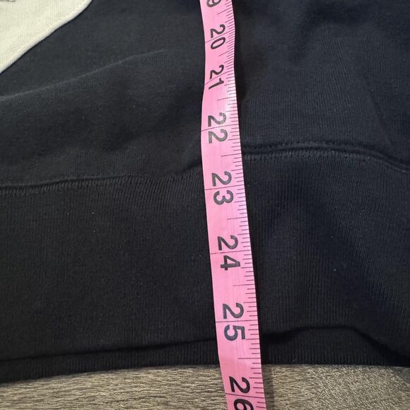 Supreme Hoodie Mens Medium Black White Diagonal Stripe Pullover Spell Out Logo - Picture 13 of 15